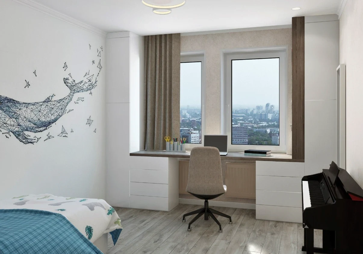 Трехкомнатная квартира в скандинавском стиле.