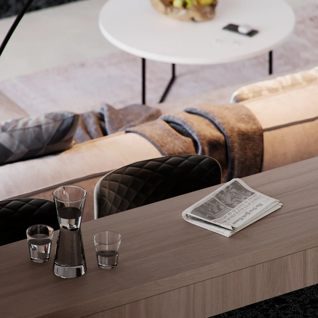 Кухня-гостиная частного дома.