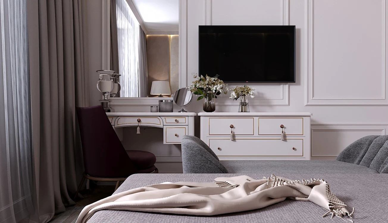 Спальня в современной классике