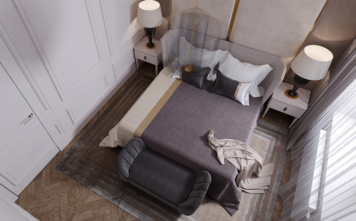 Спальня в современной классике