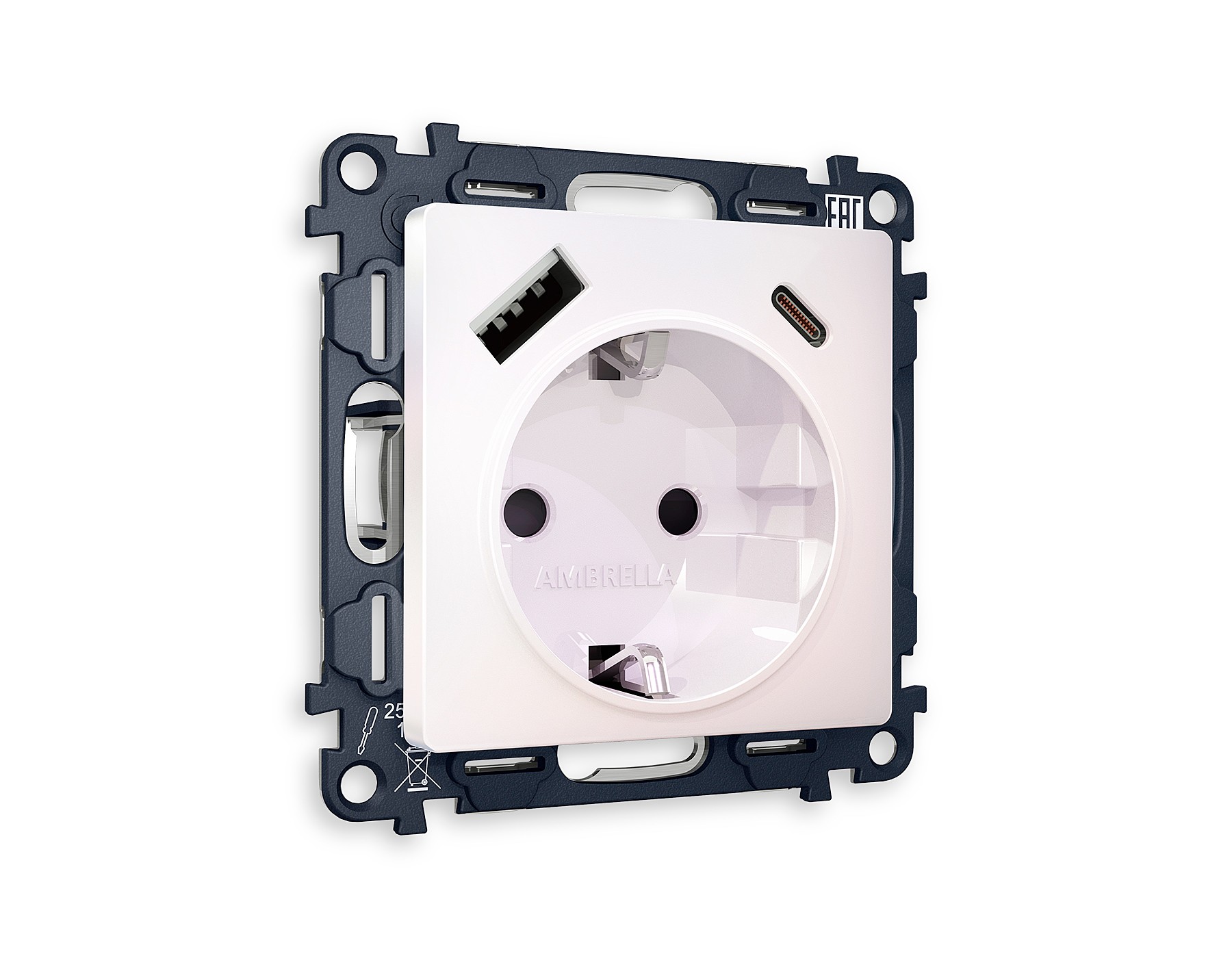 Розетка Ambrella Volt ALFA MA210010