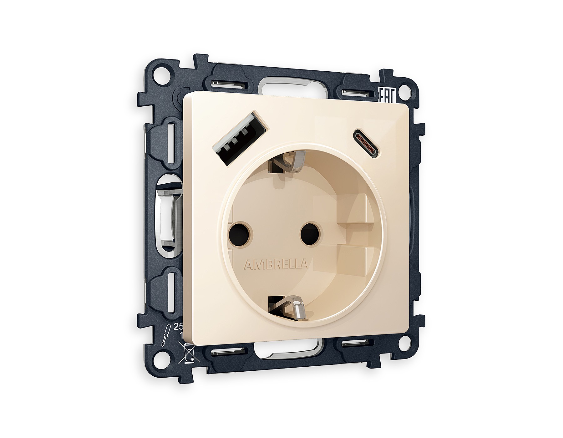 Розетка Ambrella Volt ALFA MA310010