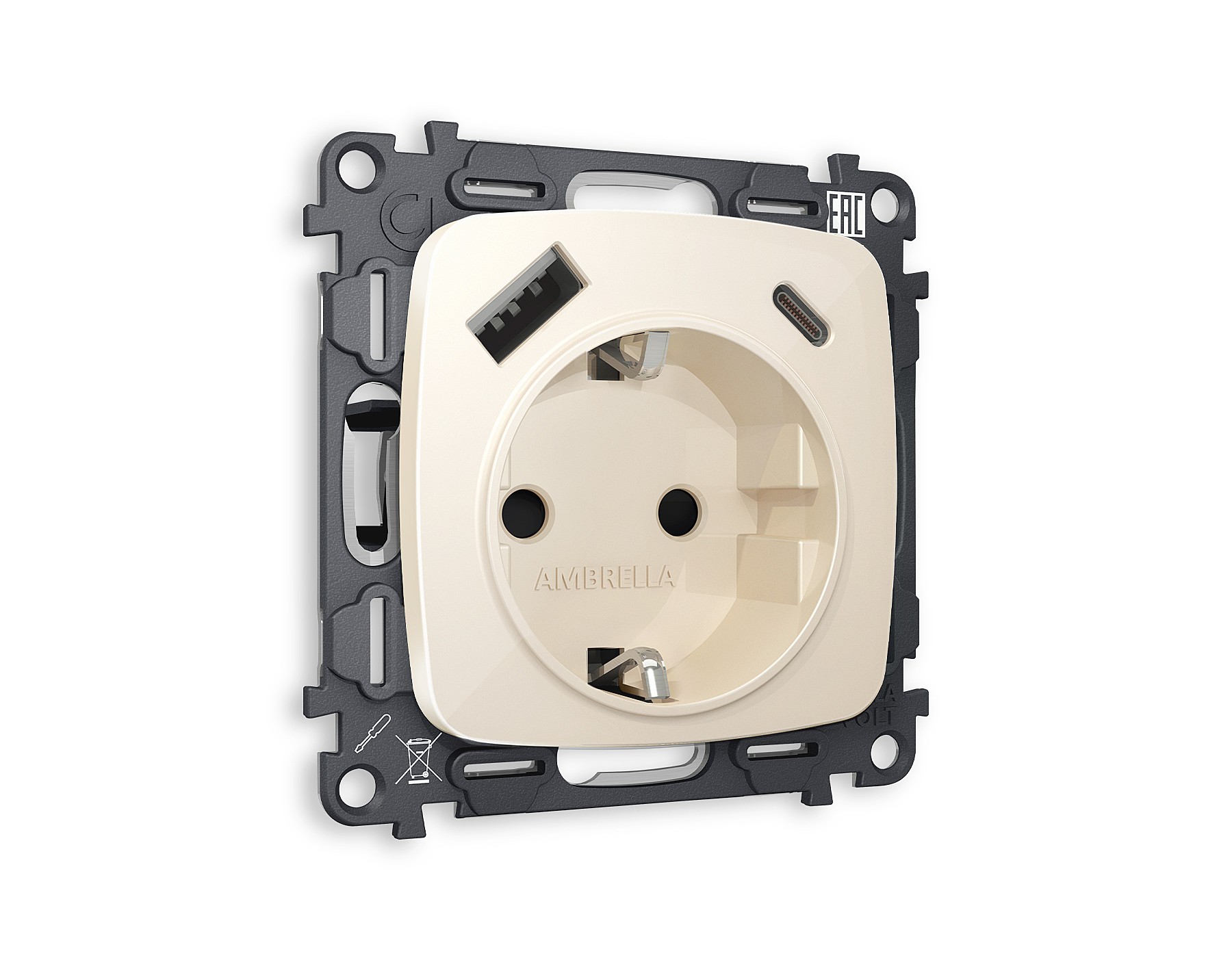 Розетка Ambrella Volt OMEGA MO310010