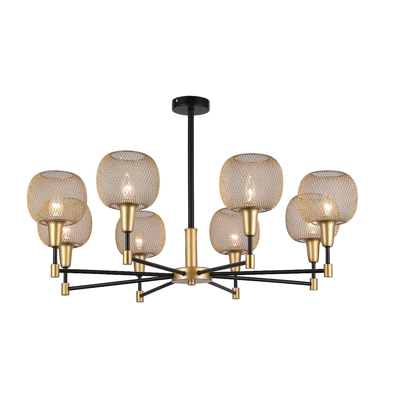 Потолочная люстра Gerhort G11061 G11061/8BK+GD GD