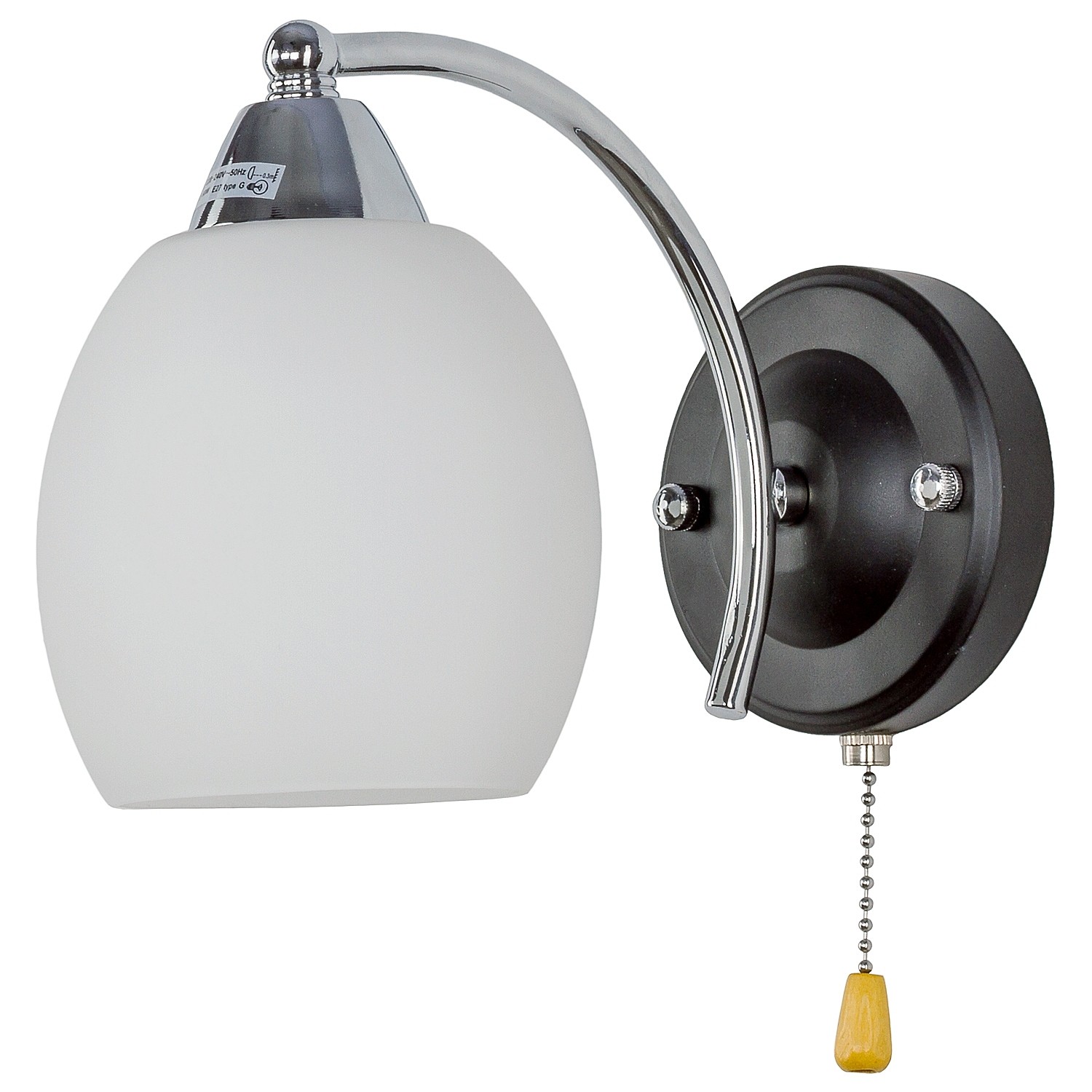 Настенное бра ЭкономСвет 11126 11126/1wCR+BK WT