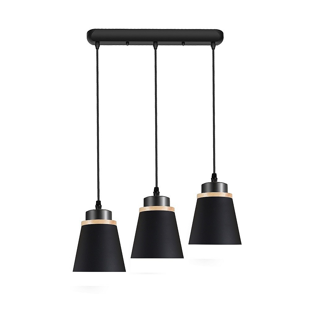 Светильник подвесной ЭкономСвет 30136 30136/3L BK BK+WD