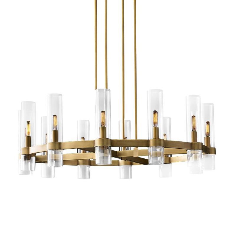 Люстра на штанге Delight Collection Ravelle MT8888-8H antique brass